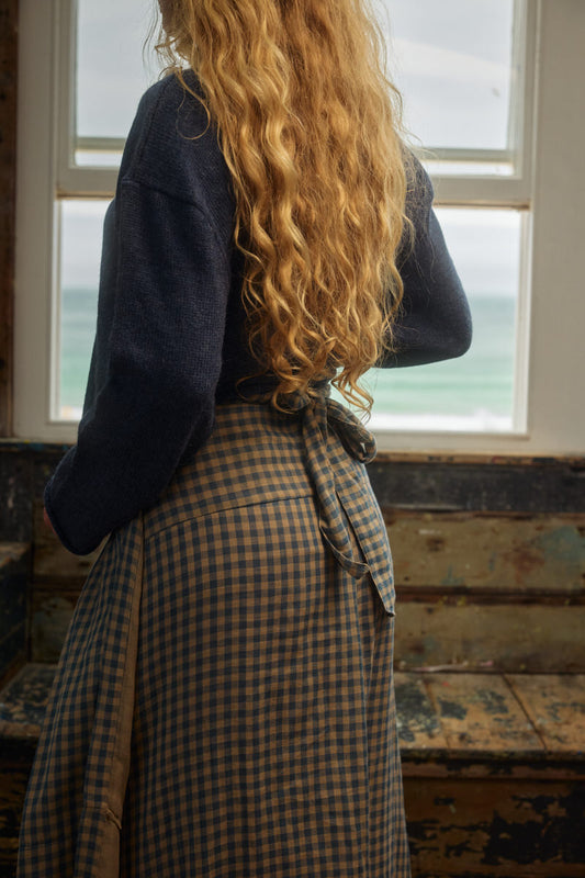 Maxi Wrap Skirt - Bluebell Gingham