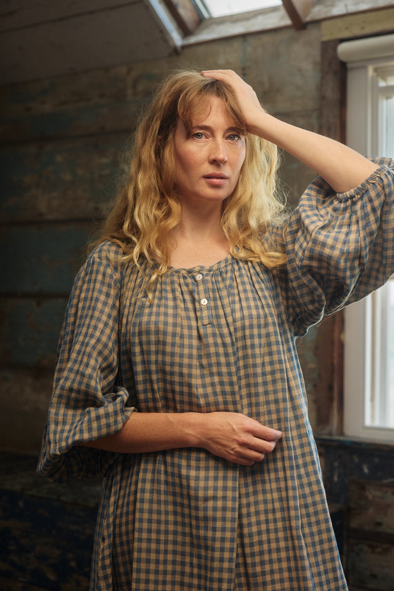 Weaver Midi Dress - Bluebell Gingham