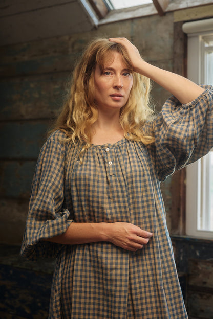 Weaver Midi Dress - Bluebell Gingham