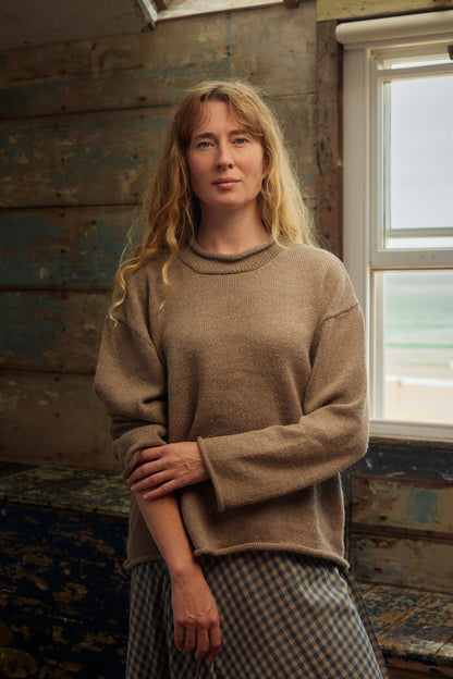 Fisherwoman's Jumper - Alpaca Driftwood
