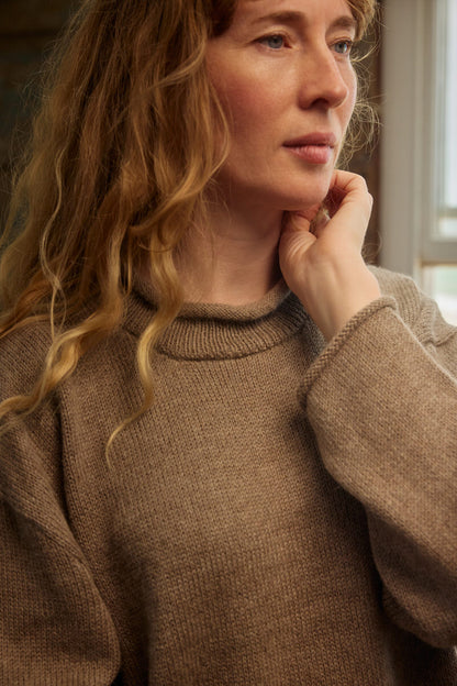 Fisherwoman's Jumper - Alpaca Driftwood