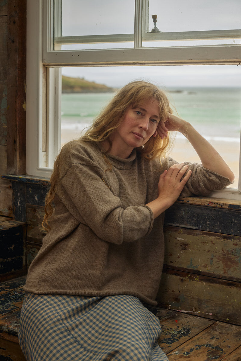 Fisherwoman's Jumper - Alpaca Driftwood
