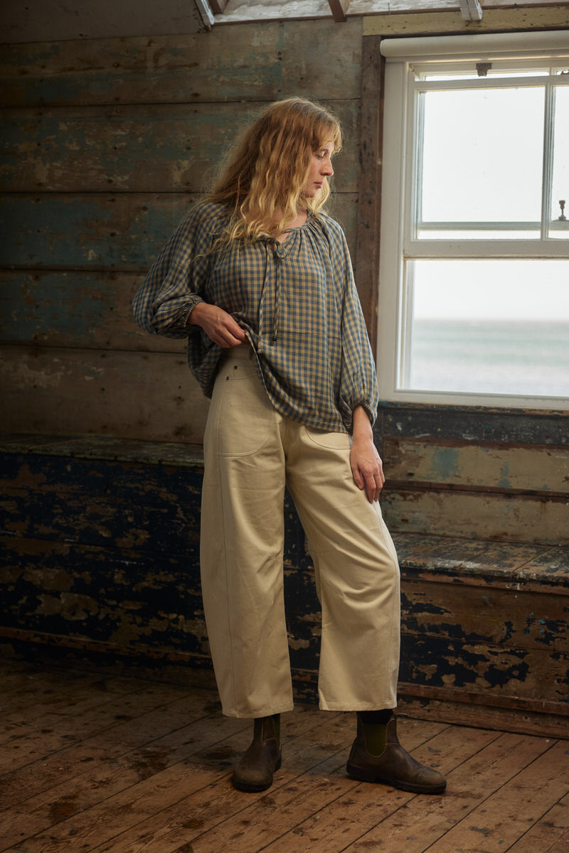 Bryher Barrel Jeans - Ecru Twill
