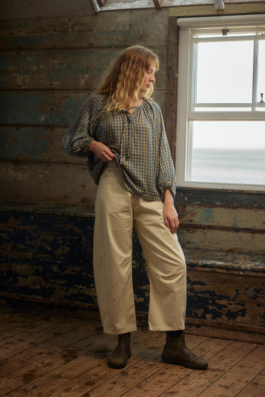 Bryher Barrel Jeans - Ecru Twill