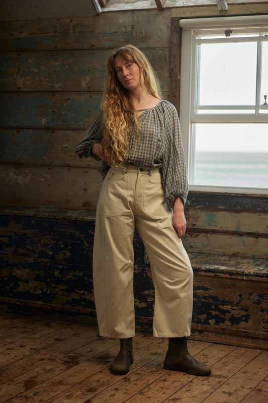 Wren Blouse - Bluebell Gingham