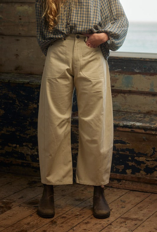 Bryher Barrel Jeans - Ecru Twill