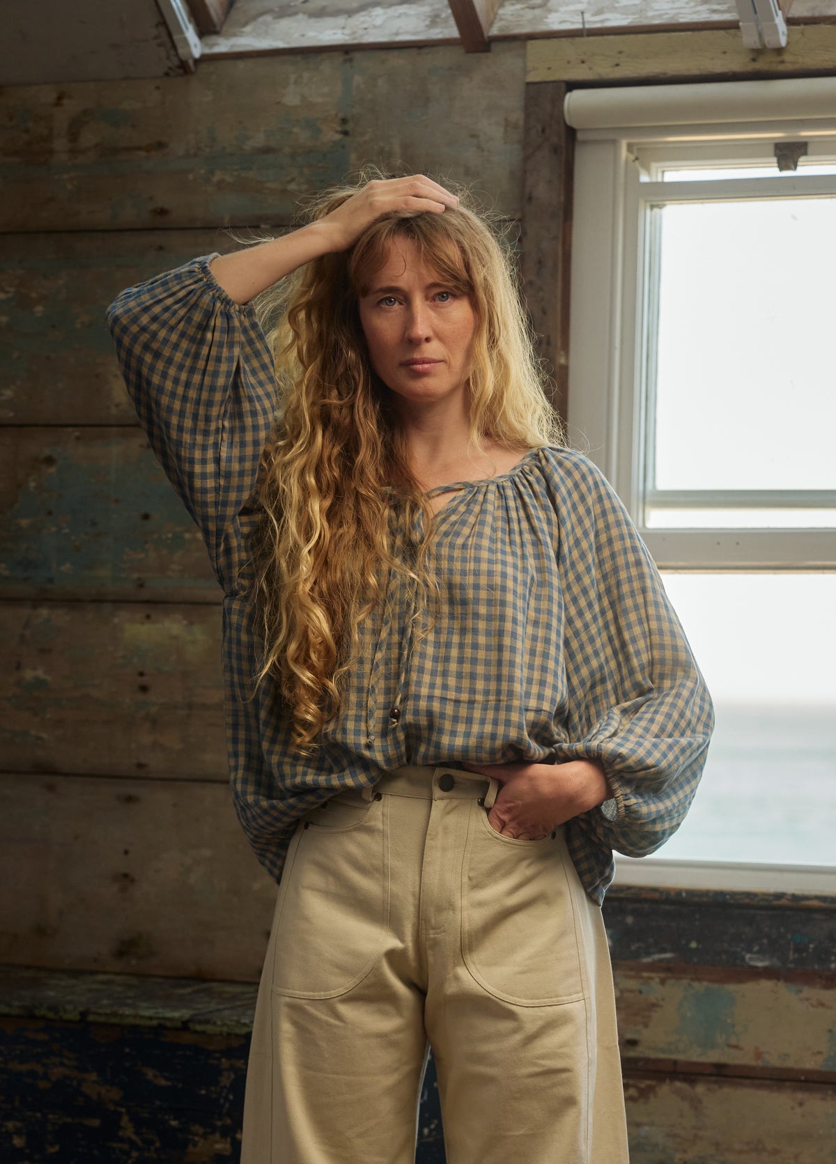 Wren Blouse - Bluebell Gingham