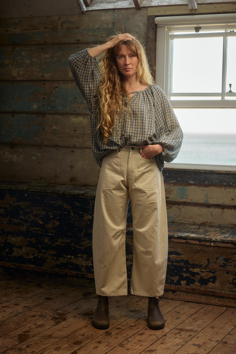 Bryher Barrel Jeans - Ecru Twill
