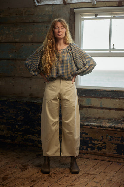 Wren Blouse - Bluebell Gingham