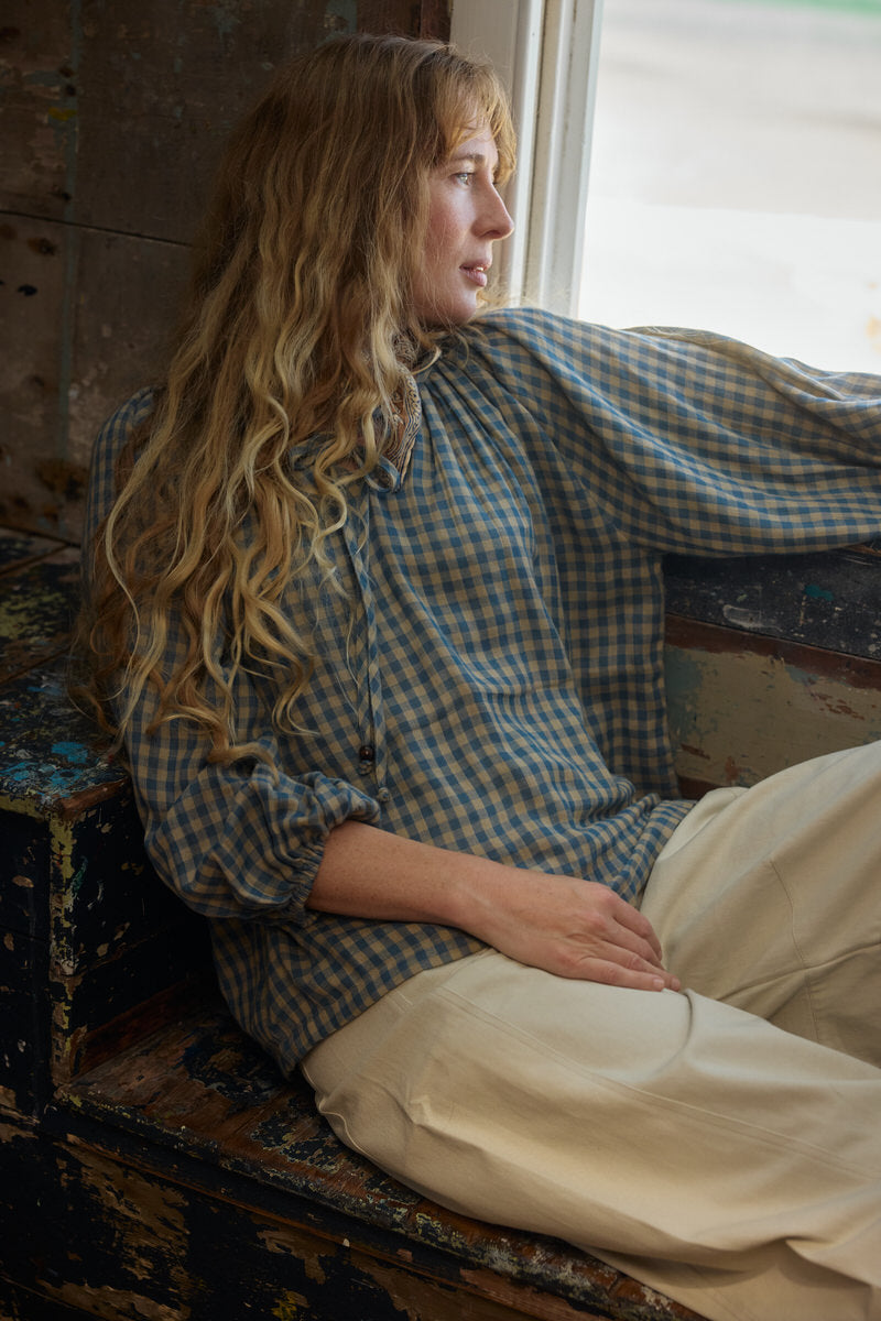 Wren Blouse - Bluebell Gingham