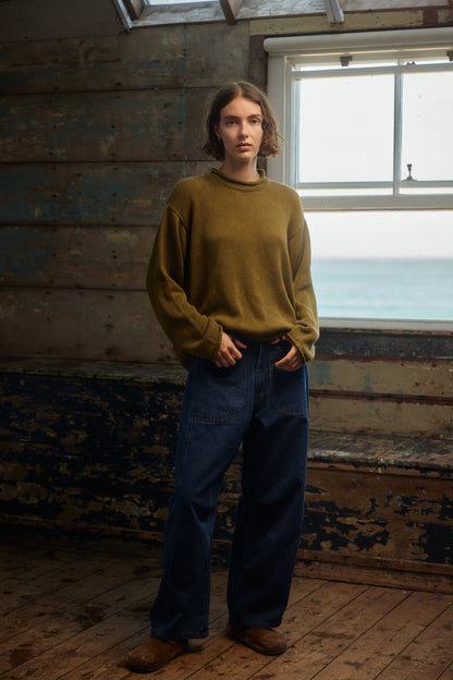 Fisherwoman's Jumper - Moss Green