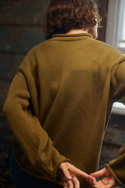 Fisherwoman's Jumper - Moss Green