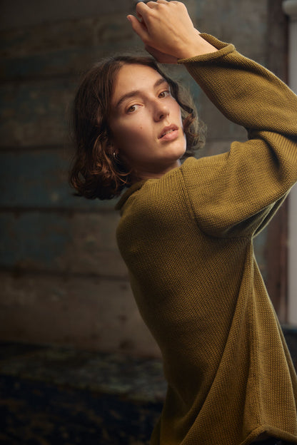 Fisherwoman's Jumper - Moss Green