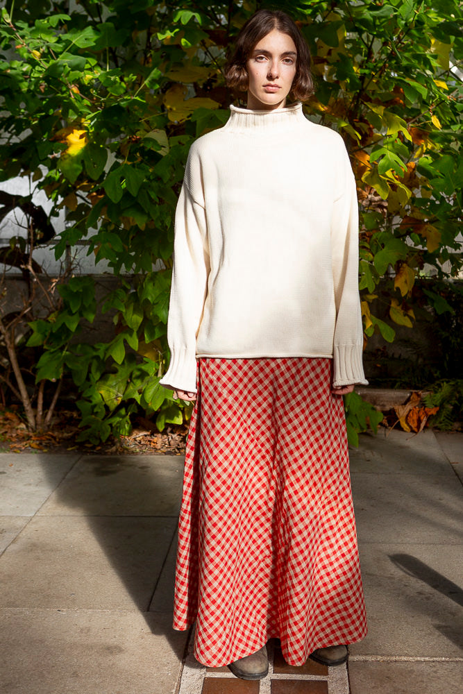 Sculpted Guernsey Jumper - Buttermilk