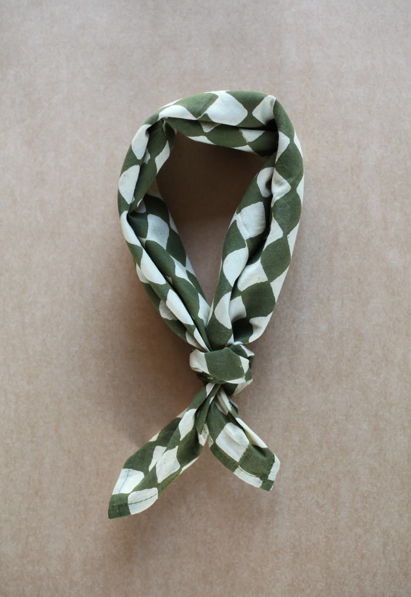 Neckerchief - Green Checkers