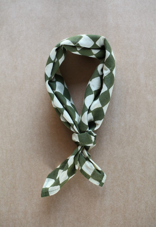 Neckerchief - Green Checkers