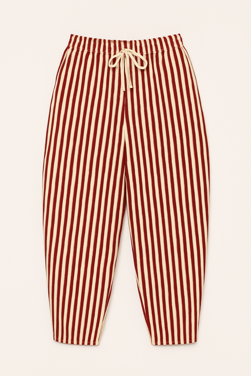 Striped Trousers - Ruby Red Stripe