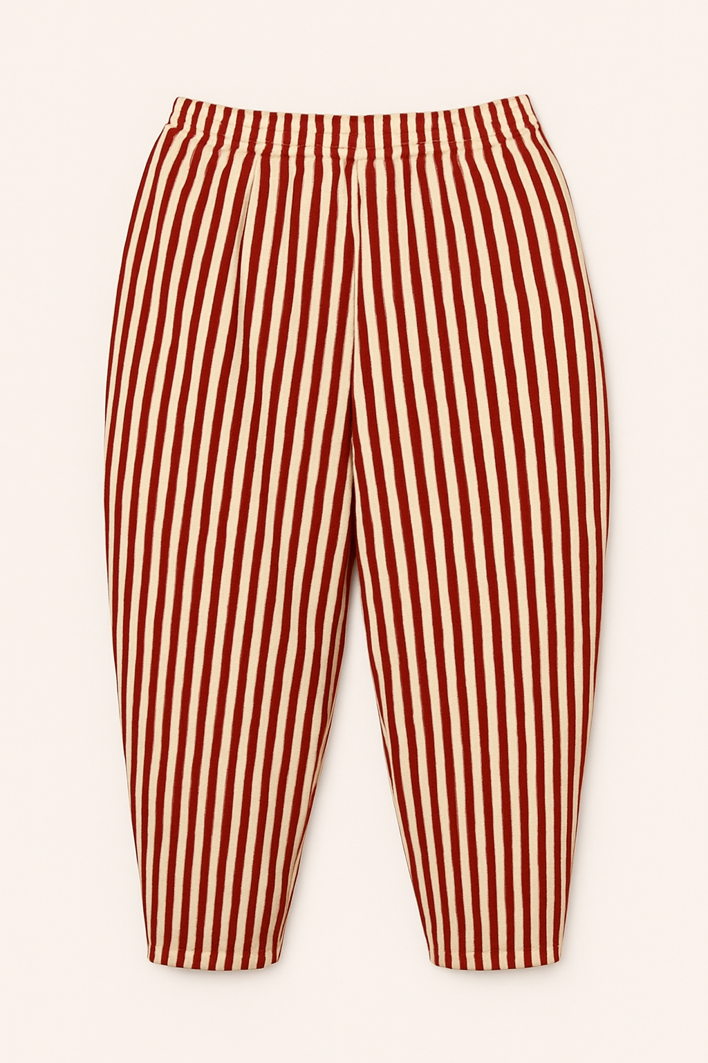 Striped Trousers - Ruby Red Stripe
