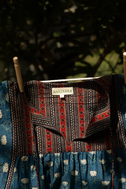 Elm Blouse - Indigo Thistle