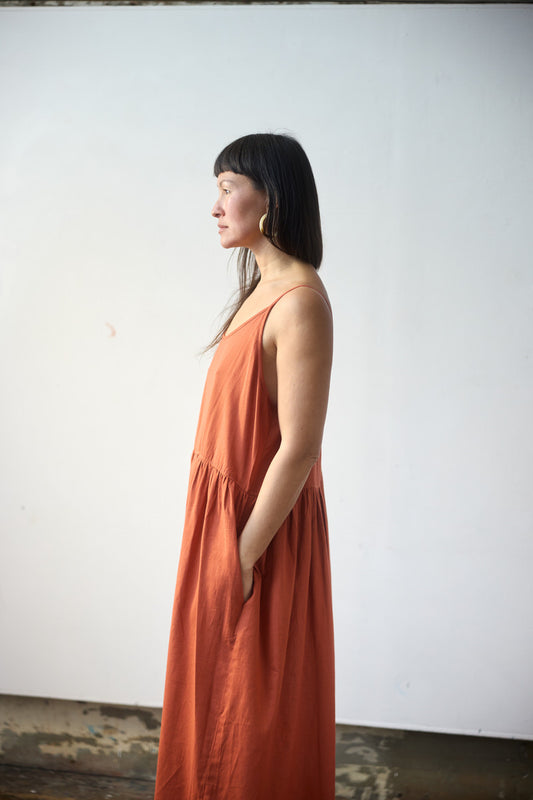 Zennor Midi Dress - Baked Clay