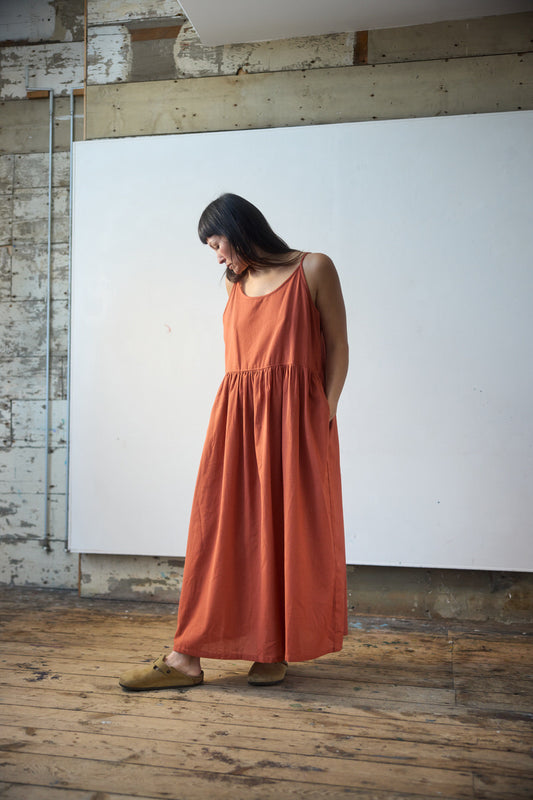 Zennor Midi Dress - Baked Clay