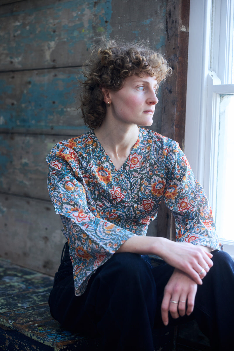 Wrap Top - Spring Bloom