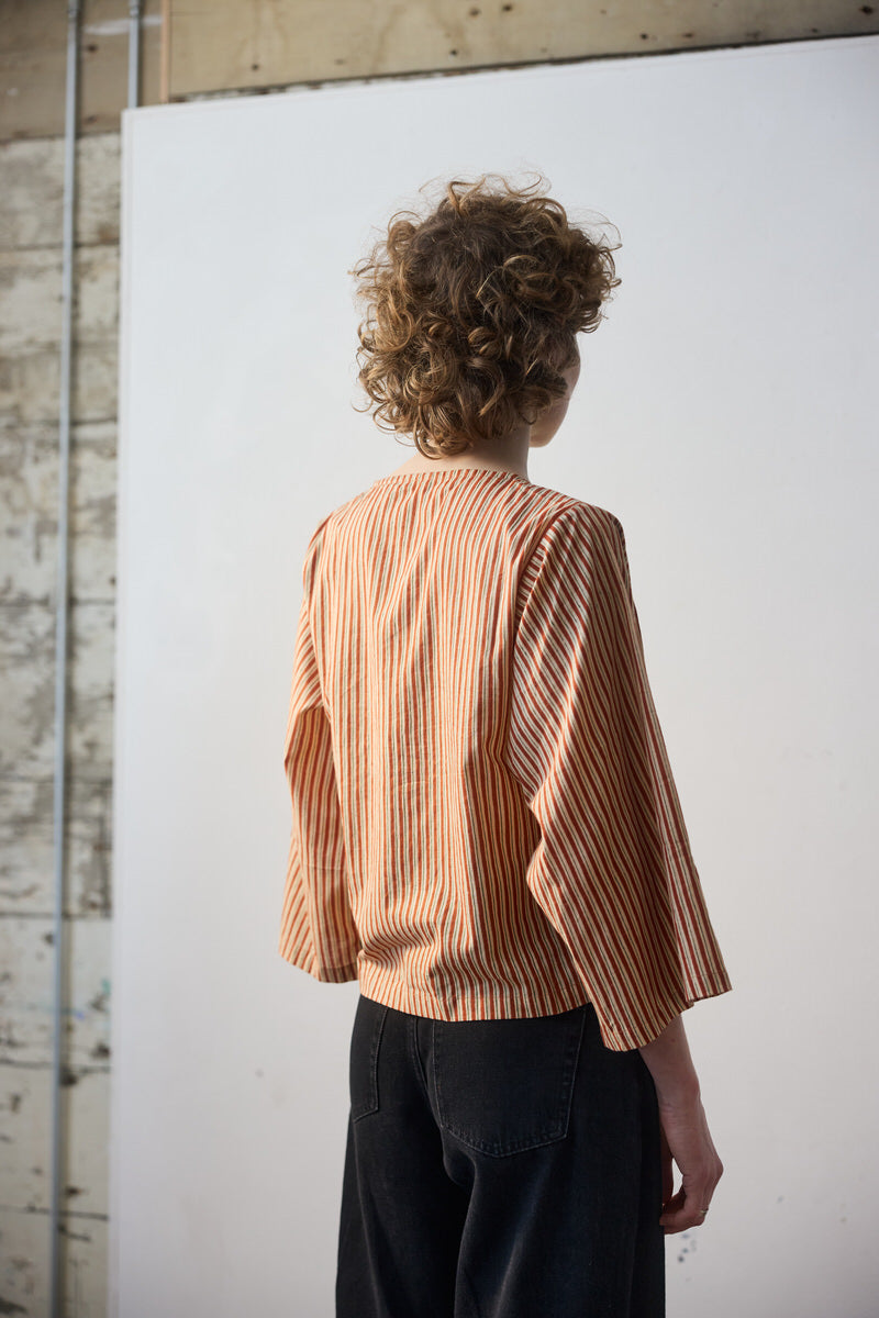 Sol Wrap Top - Crimson Lines