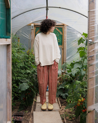 Striped Trousers - Ruby Red Stripe