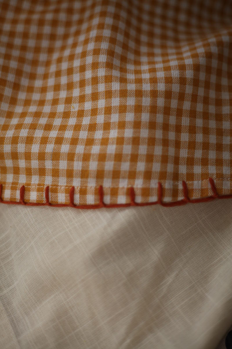 Poet Mini Dress - Marigold Gingham