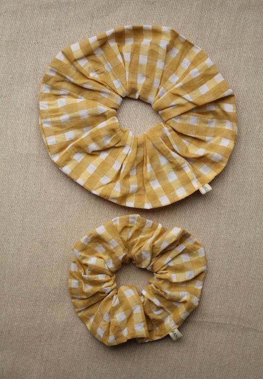 Hair Tie - Gingham Lemon