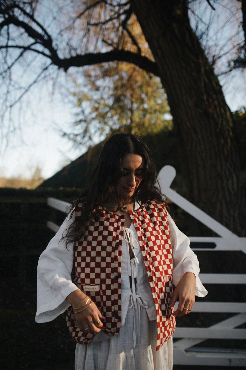 Reversible Gilet - Clay Red